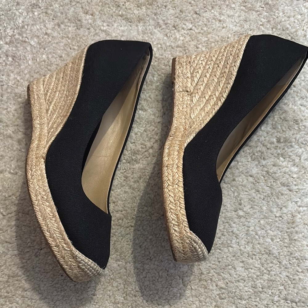 J. Crew Black Espadrille Shoes - Picture 3 of 6